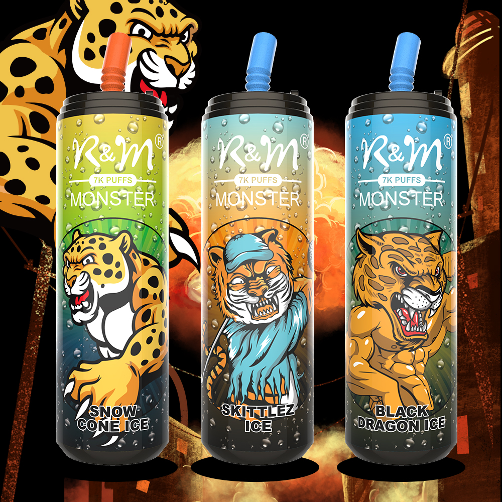 EE. UU. Reino Unido al por mayor OEM logotipo desechable Vape 7000puffs R&M Monster Cola Can Vape Randm Esco Fume Electronic cigarrillo