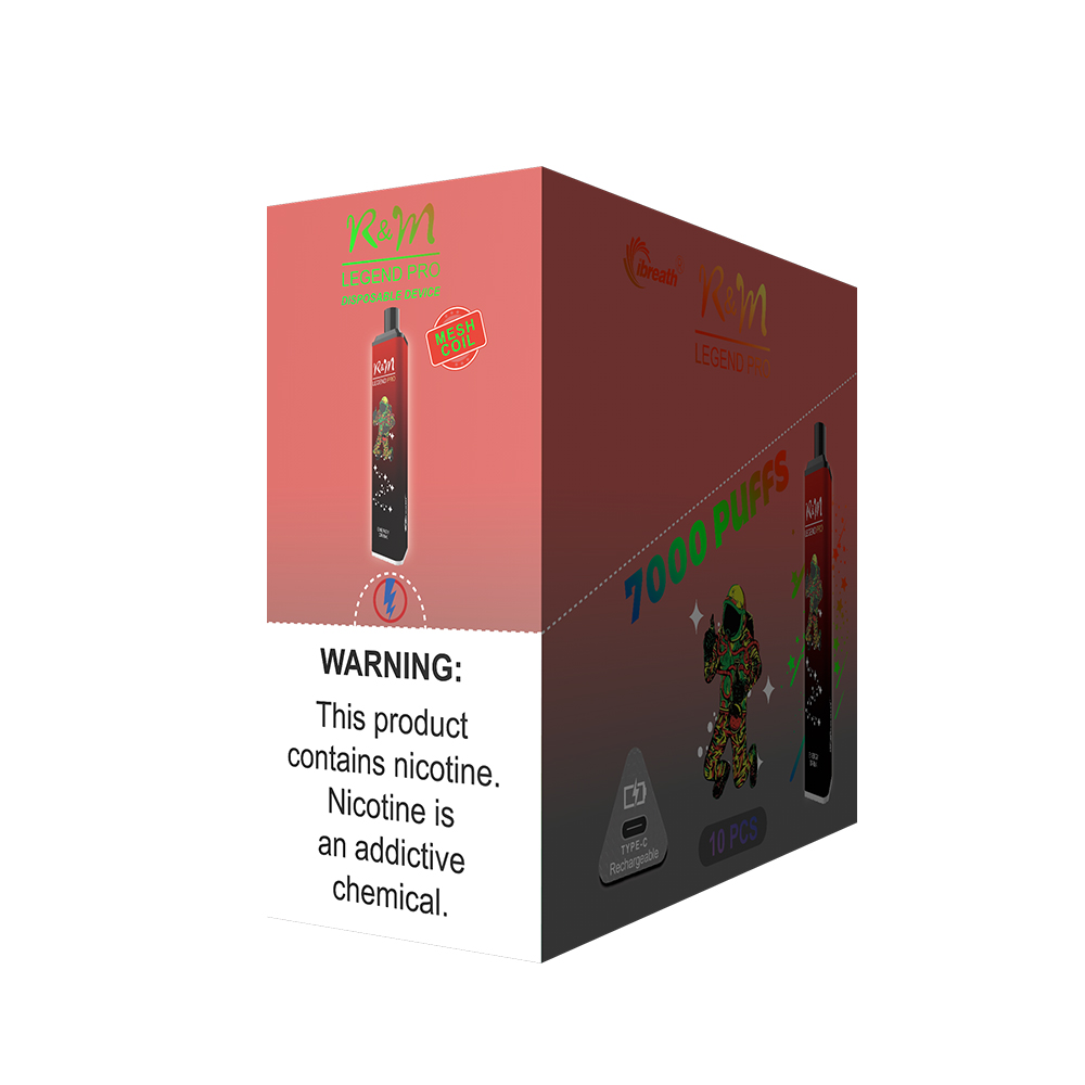 R&M Legend Pro American RGB Light 7000 Puffs desechable Vapor