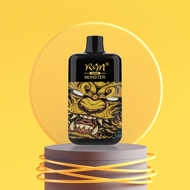 OEM Custom 12 buenos sabores de la barra de la barra de elfas bobina de malla de malla recargable 6000 bocanadas R&M Monster Vape desechable