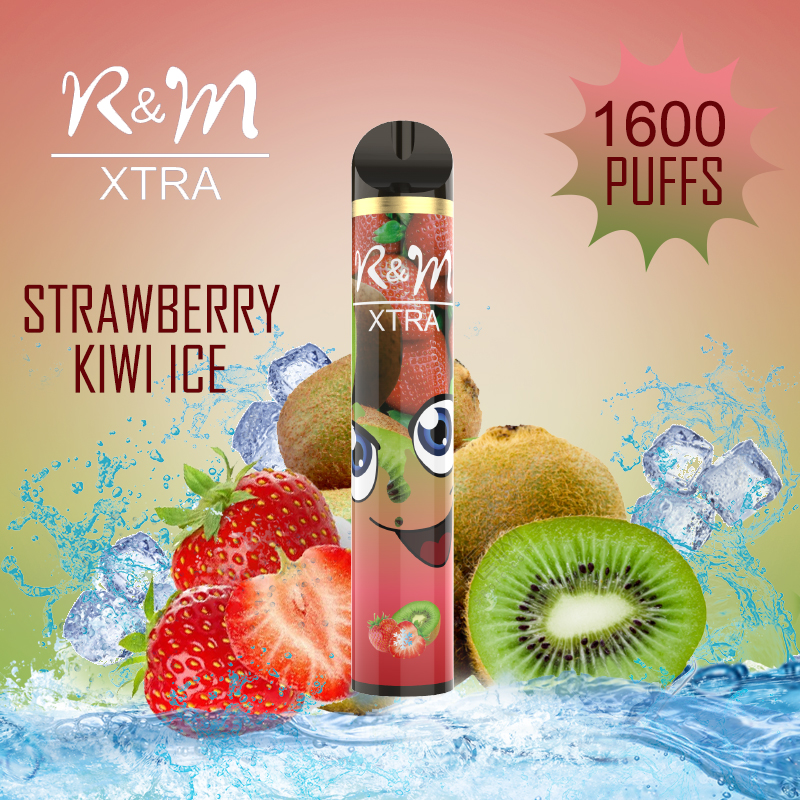 R & M XTRA 1600 Puffs 6% Nicotina Vape Dispositivo desechable | Strawberry Kiwi Hielo