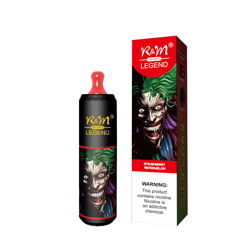 Sabores de fruta personalizados sal de malla nicotina bobina 10000 bocanadas de r & m leyenda barra de barra de elfas fábrica de cigarrillos electrónicos vape desechables