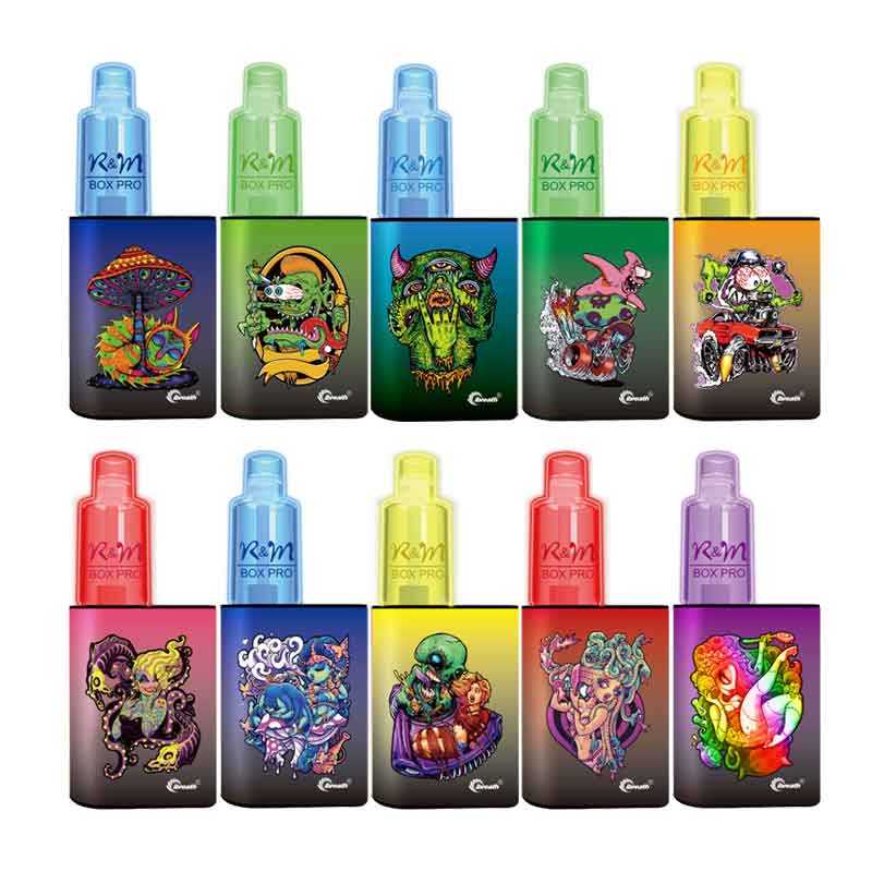 R&M Box Pro Vape Juice | 6% Nicotine | Francia Vapor desechable 