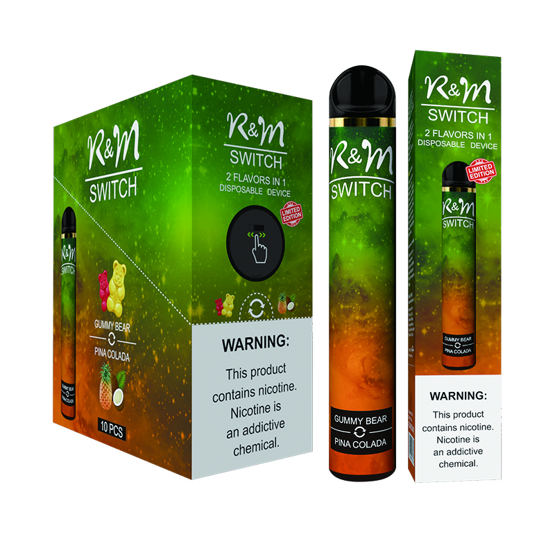 R&M SWITCH Fabricante de vapores desechables de nicotina de gran capacidad al 6% | Distribuidor | Mayorista | Proveedor