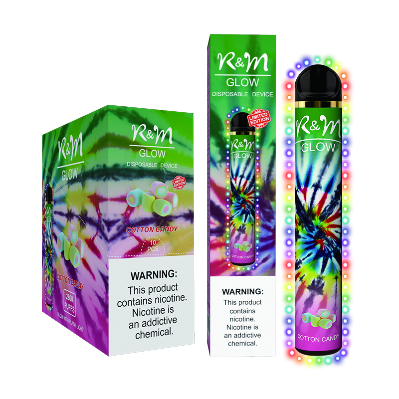 R&M GLOW 2800 BARRAS BAR MYLE Vapor desechable