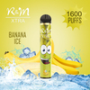 R & M XTRA 1600 Puffs 6% Nicotina Vape Dispositivo desechable | Hielo de plátano
