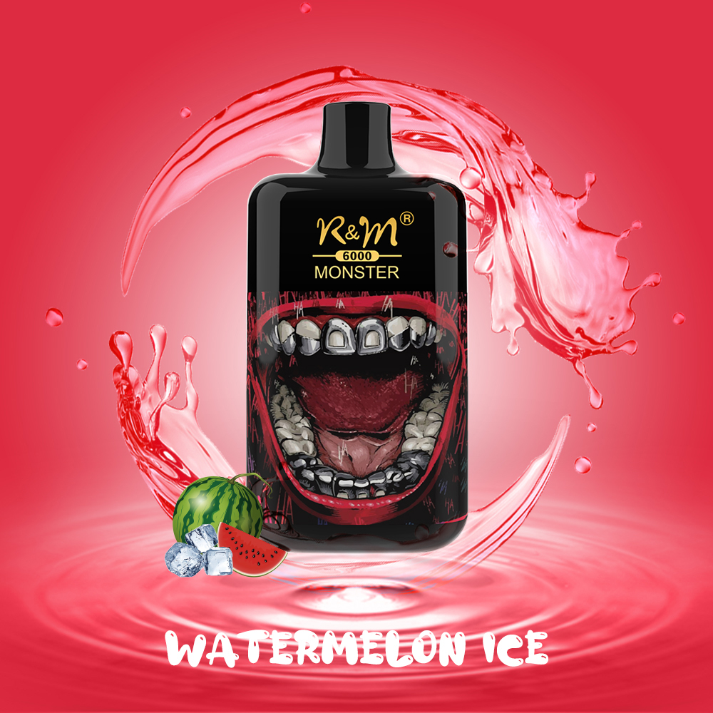 R&M Monster 6000 Puffs Bobina de malla Barra de elfos 5000 bocanadas de vapor desechable 